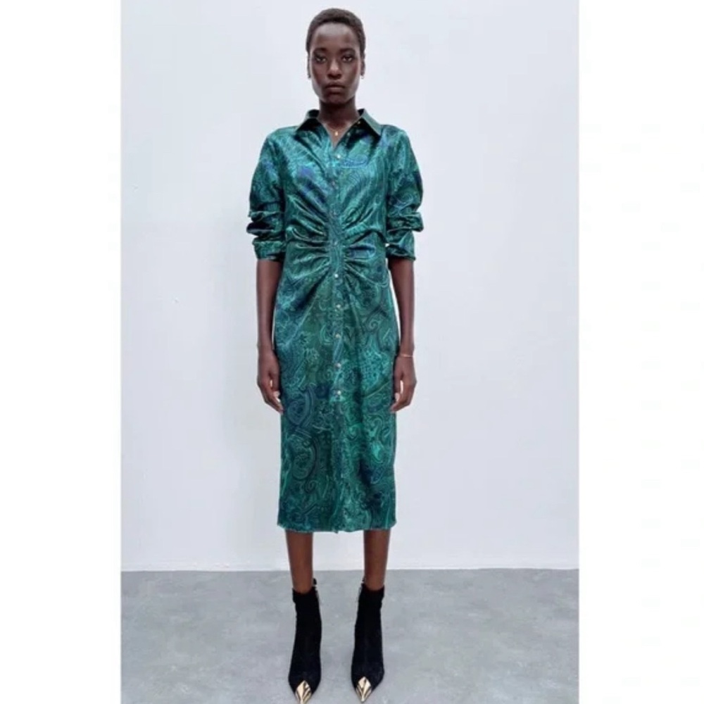 NWT Salezara Printed Shirt Dress